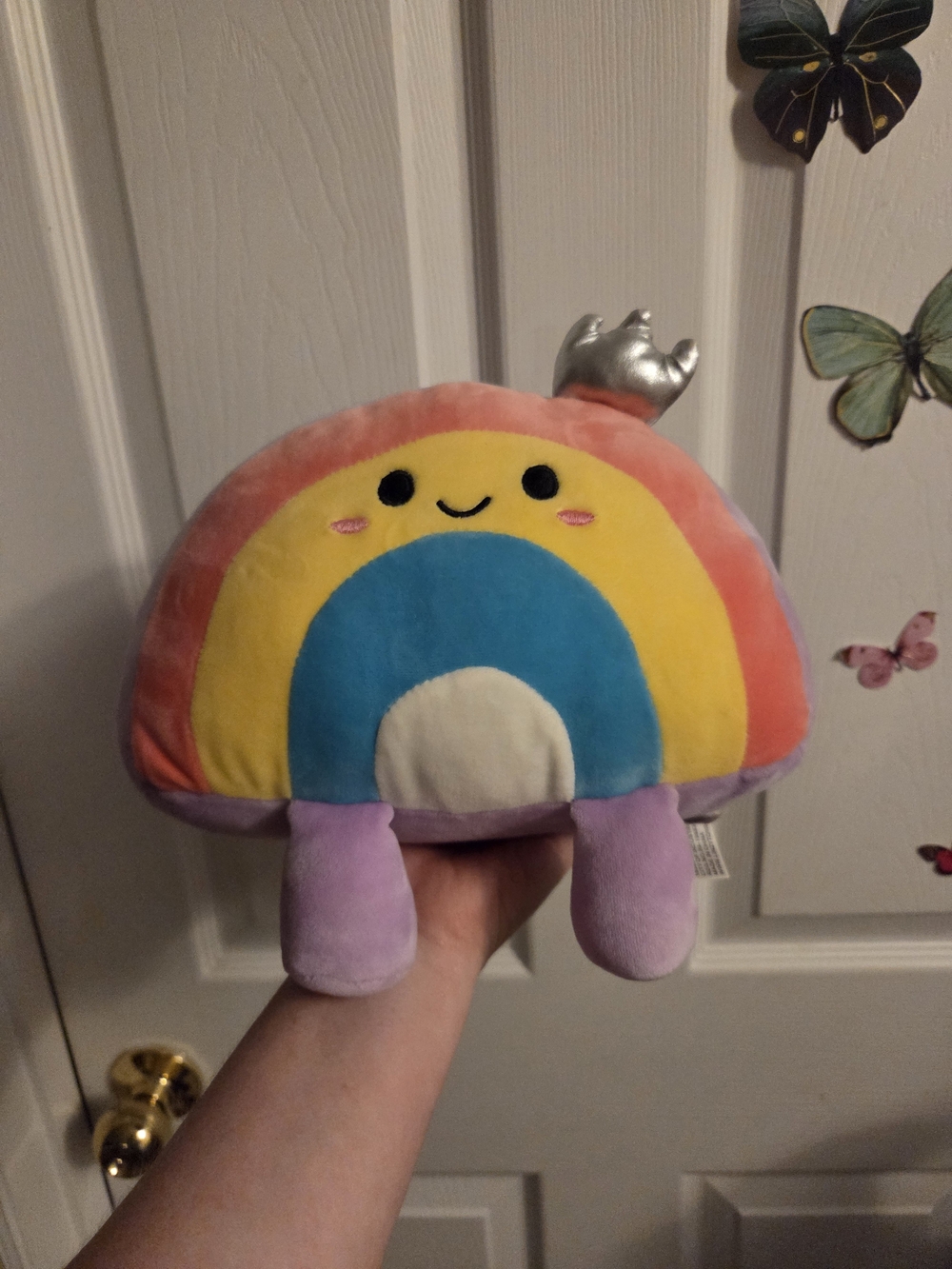 Smoochy Pals Super Soft Squishy Rainbow Crown Pillow Plush Stuffed Toy